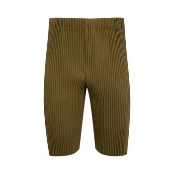 Шорты Issey Miyake Color Pleats Shorts 'Olive Khaki', зеленый