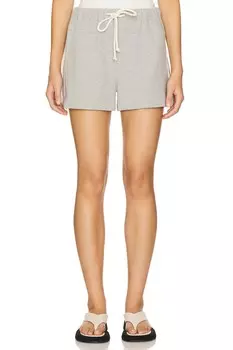 Шорты из экологического терри с полоской Donni, heather grey