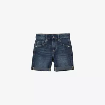 Шорты из эластичного денима стандартного кроя с пятью карманами для 1–6 лет Benetton, синий