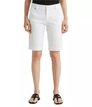 Шорты из эластичного хлопка Lauren Ralph Lauren, белый