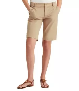 Шорты из эластичного хлопка Lauren Ralph Lauren, бежевый
