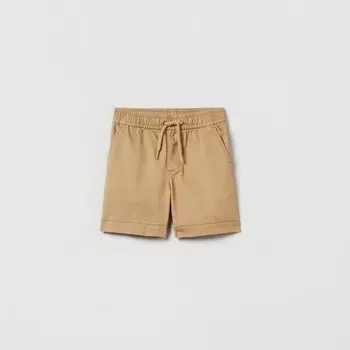 Шорты из эластичного хлопка с завязками на шнурке Gap, бежевый