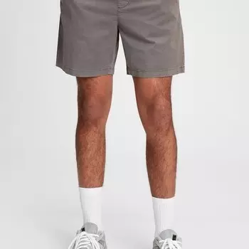 Шорты из эластичного хлопка с завязками на шнурке Gap, серый