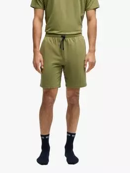 Шорты из эластичного хлопкового джерси HUGO BOSS, цвет Medium Green