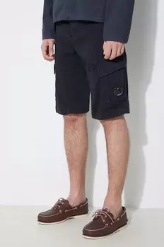 Шорты из эластичного сатина C.P. Company, темно-синий