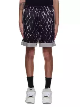 Шорты из эластичного шелка Swish с цветными блоками Nahmias, черный