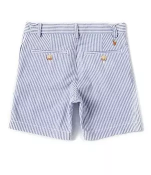 Шорты из эластичной ткани из жатого хлопка Polo Ralph Lauren Little Boys 2T-7, синий