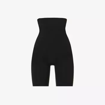 Шорты из эластичной ткани с высокой посадкой Everyday Shaping Spanx, черный