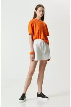 Шорты из чесаного хлопка цвета экрю Network, экрю