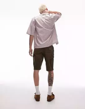 Шорты из денима Dickies Garyville Regular Fit Carpenter цвета индиго с коричневым оттенком