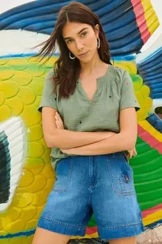 Шорты из денима Mollie в стиле «боевой бой» White Stuff, синий