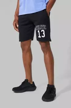 Шорты из джерси man active athletic 13 Boohoo, черный