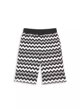 Шорты из джерси с узором шеврон для маленьких девочек и девочек Missoni, черный