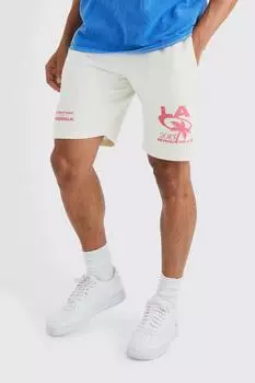 Шорты из джерси свободного кроя palm la hills Boohoo, экру