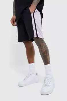 Шорты из джерси свободной боковой панели Boohoo, черный