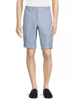 Шорты из фактурного льна Chad Zanella, синий