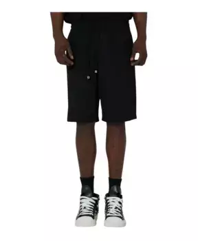 Шорты из фельпы с эластичной резинкой на талии и карманами John Richmond, черный