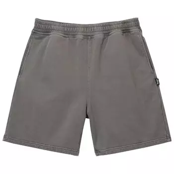 Шорты из флиса Stussy, окрашенные в пигмент, темно-серый