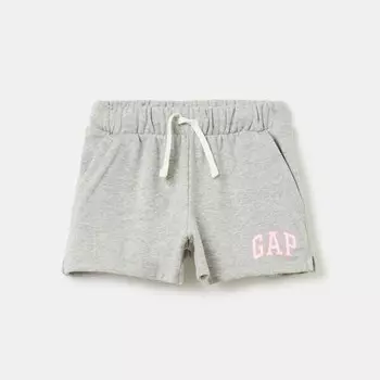 Шорты из французского трикотажа с логотипом Gap, серый