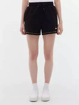 Шорты из французского трикотажа с разноцветной строчкой Bench., черный