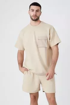 Шорты из френч-терри на шнурке Forever 21, серо-коричневый