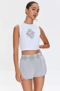 Шорты из френч-терри с дельфиновым краем Forever 21, серый
