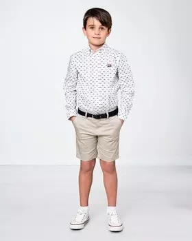 Шорты из габардина для мальчика Spagnolo, темно-синий