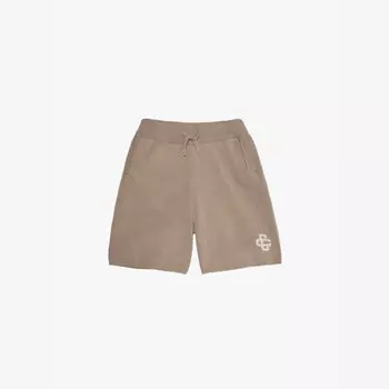 Шорты из хлопчатобумажного трикотажа с фирменным принтом и завязками на возраст 1-8 лет The Couture Club, бежевый