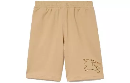 Шорты из хлопка Check EKD Soft Fawn Burberry, хаки