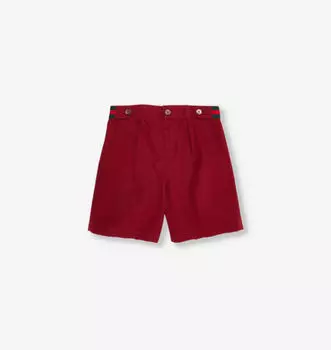 Шорты из хлопка прямого покроя с карманами Slip-Pocket, 6-10 лет Gucci, фиолетовый