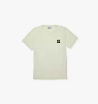 Шорты из хлопка с круглым вырезом и логотипом-нашивкой для детей 14 лет Stone Island, цвет clorofilla