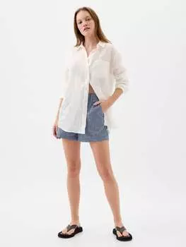 Шорты из хлопка шамбре Gap, цвет chambray blue