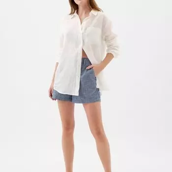 Шорты из хлопка шамбре Gap, синий