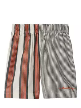 Шорты из хлопка в полоску Burberry Kids, белый