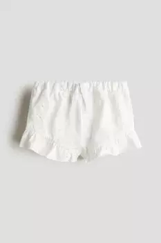 Шорты из хлопкового джерси H&M, белый