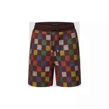 Шорты из хлопкового джерси Jacquard Damier Louis Vuitton, мультиколор