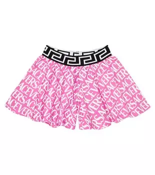 Шорты из хлопкового джерси с логотипом Versace, разноцветный