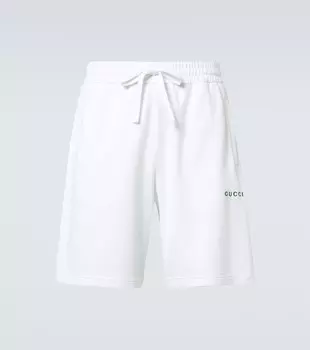 Шорты из хлопкового джерси Webstripe Gucci