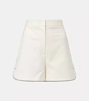 Шорты из хлопкового канвуса Orbit Max Mara, белый