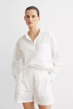 Шорты из хлопкового поплина H&M, белый