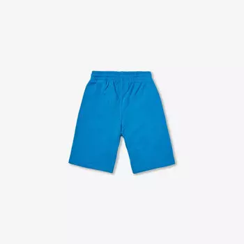 Шорты из хлопкового трикотажа с фирменным принтом Bookish 6-12 лет Off-White, синий
