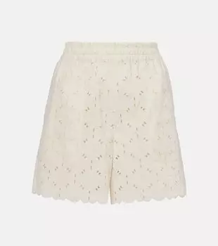 Шорты из хлопковой смеси с вышивкой бродери англез Moncler, 034 - White
