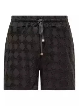 Шорты из хлопковой смеси с завязками AMIRI, коричневый