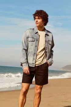 Шорты из хлопковой смеси с завязками Forever 21, черный