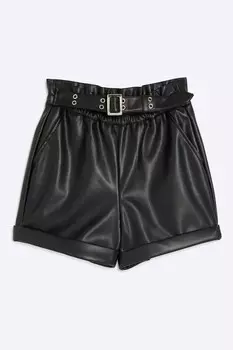 Шорты из искусственной кожи для девочек River Island, черный