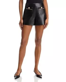 Шорты из искусственной кожи Lavonne Chain Generation Love, черный