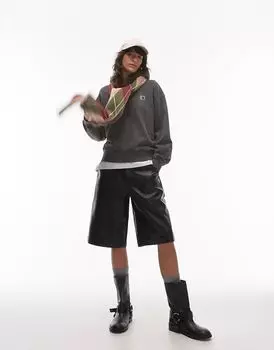 Шорты из искусственной кожи norwich черного цвета Carhartt WIP