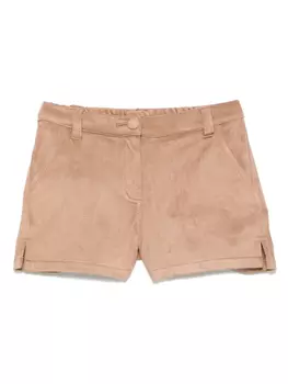 Шорты из искусственной замши Miss Grant Kids, коричневый