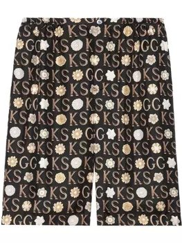 Шорты из коллаборации с Ken Scott Gucci, черный