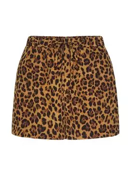 Шорты из крепдешина Animalier Valentino, животный принт